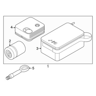 Mini OE - Rear Body & Floor - Air Compressor (Tire Mobility System), (Convertible)