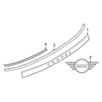 Mini OE - Lift Gate - Exterior Trim (Base / John Cooper Works / S Hatchback)