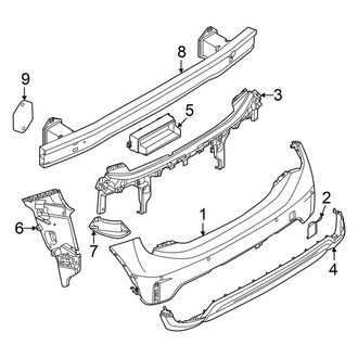 Mini OE - Rear Bumper - Bumper & Components (Bumper Cover & Trim)