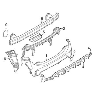 Mini OE - Rear Bumper - Bumper & Components (Bumper Cover & Trim)