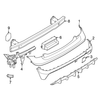 Mini OE - Rear Bumper - Bumper & Components (Bumper Cover & Trim), (Convertible)