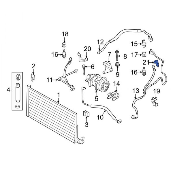 A/C Refrigerant Line Bracket