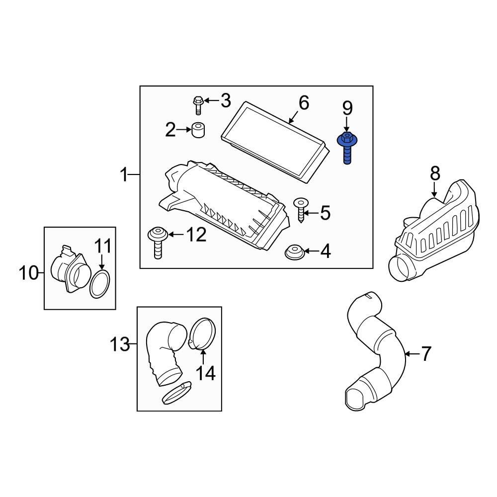 Mini OE 07119904527 Engine Air Intake Resonator Bolt
