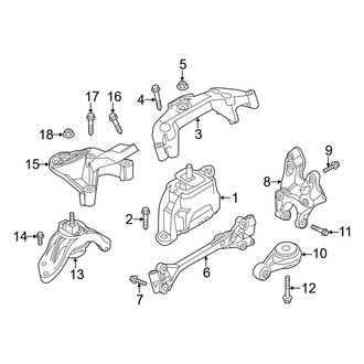 Mini OE - Engine / Transaxle - Engine & Transmission Mounting (Naturally Aspirated)