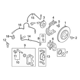 Mini OE - Front Suspension - Brake Components