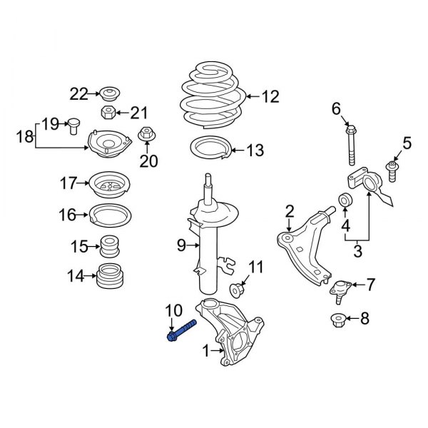 Mini OE 33176760337 Front Lower Suspension Strut Bolt