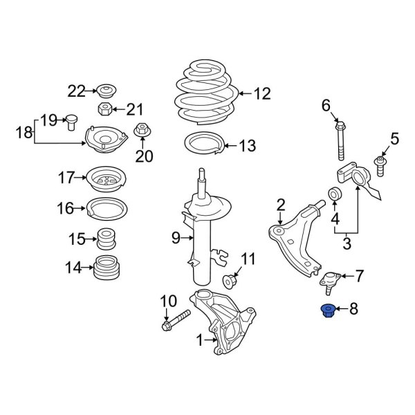Suspension Ball Joint Nut & Washer