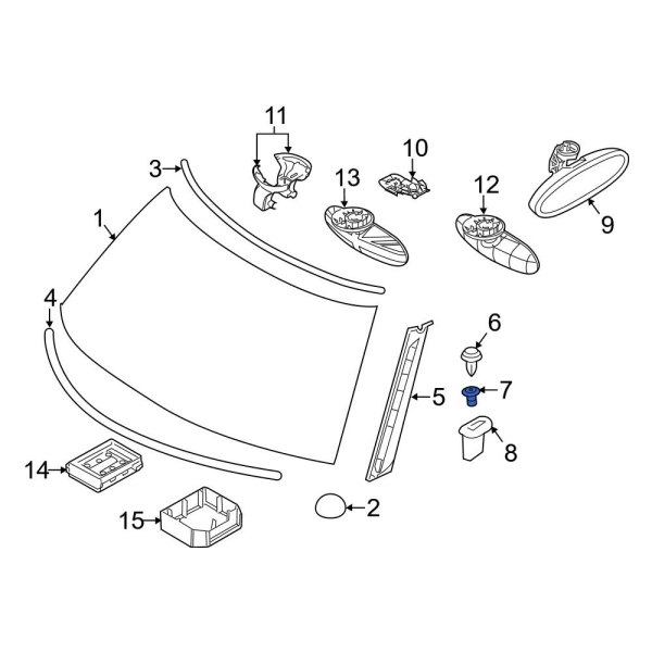 Windshield Molding Screw