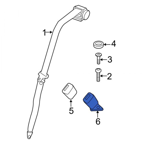 Seat Belt Receptacle