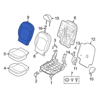 Mini OE - Rear Left Seat Back Cushion Cover