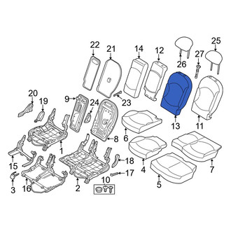 Mini OE - Rear Right Seat Back Cushion Cover