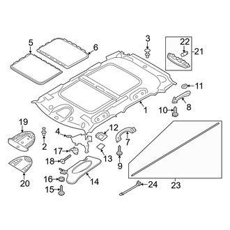 Mini OE - Roof - Interior Trim (With Sunroof), (Base / John Cooper Works ALL4 / S / S ALL4)