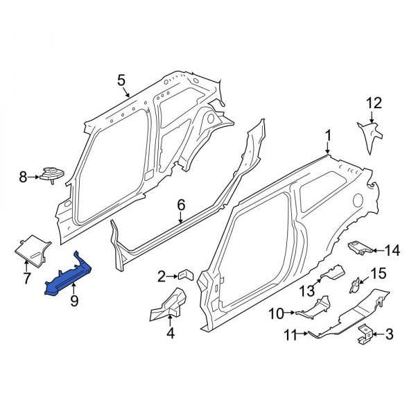 Body A-Pillar Baffle Plate