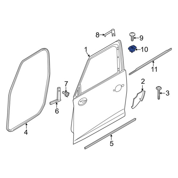 Door Shell Nut