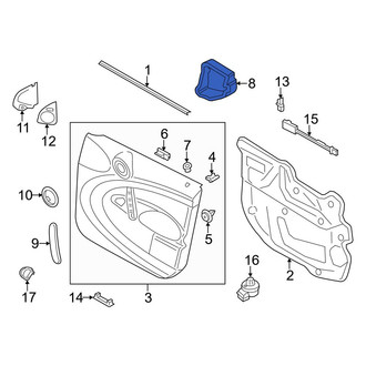 Mini OE - Front Left Door Interior Trim Panel Seal