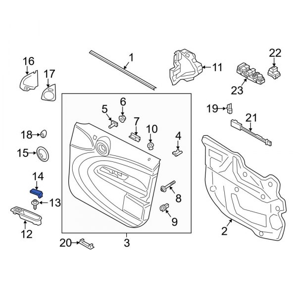 Interior Door Pull Handle Cap