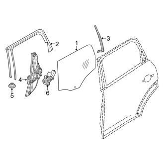 Mini OE - Rear Door - Glass & Hardware (Base / S / S ALL4)