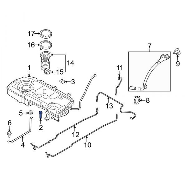 Mini OE 07119905067 Fuel Tank Bolt