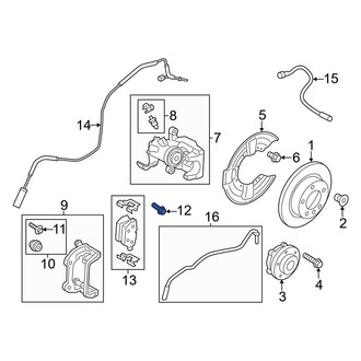 Mini OE - Disc Brake Caliper Anchor Plate Bolt