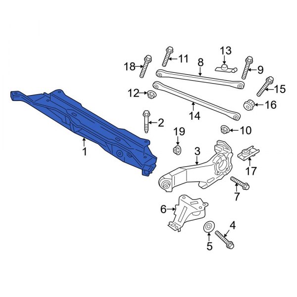 Mini OE 33319804721 Rear Suspension Subframe Crossmember
