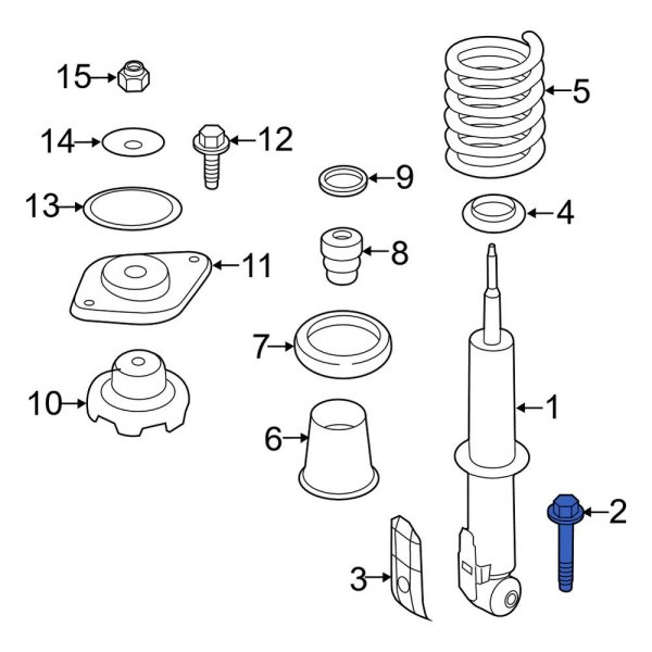 Mini OE 33176760342 Rear Suspension Strut Bolt