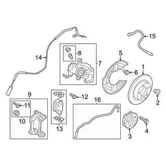 Mini OE - Rear Suspension - Brake Components