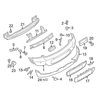 Mini OE - Rear Bumper - Bumper & Components (Base)