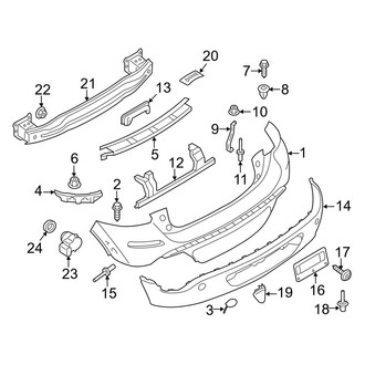 Mini OE - Rear Bumper - Bumper & Components (Base / S / S ALL4)