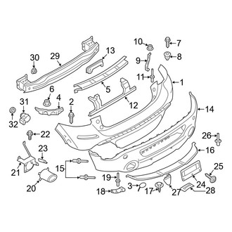 Mini OE - Rear Bumper - Bumper & Components (John Cooper Works ALL4)