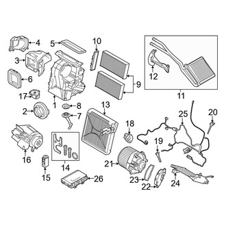Mini OE - Air Conditioner & Heater - Evaporator & Heater Components (B38A15M0 Engine / B48A20B Engine)
