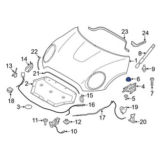 Mini OE - Hood Hinge Nut
