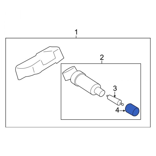 Mini OE 36146867030 Tire Pressure Monitoring System (TPMS) Valve Stem Cap