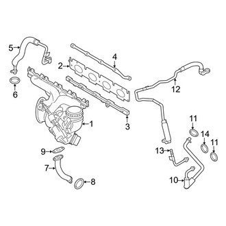 Mini OE - Engine / Transaxle - Turbocharger & Components (Turbocharger & Lines), (S / S ALL4)