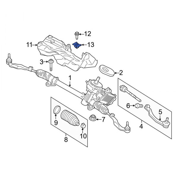 Rack and Pinion Heat Shield Nut