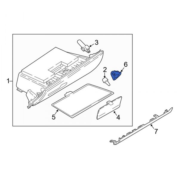 Glove Box Door Striker