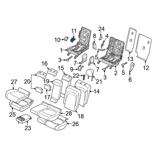 Child Restraint Anchor Plate Bezel