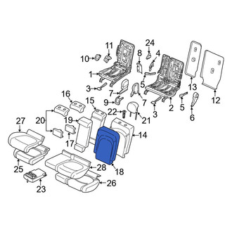 Mini OE - Rear Left Seat Back Cushion Cover