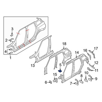 Mini OE - Upper Body A-Pillar Baffle Plate