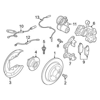 Mini OE - Rear Suspension - Brake Components
