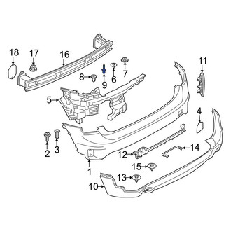 Mini OE - Bumper Cover Support Rail Rivet