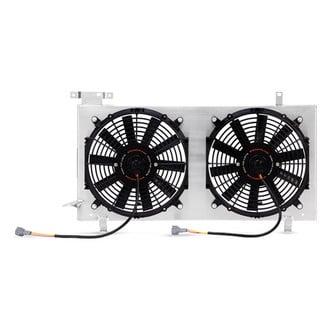 Mishimoto® - Slim Performance Polished Electric Fan with Aluminum Shroud Kit