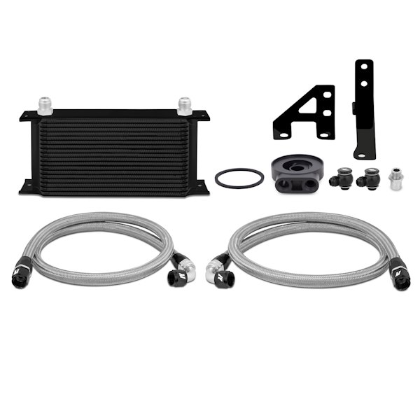 Mishimoto® - Powdercoated Oil Cooler Kit w/o Thermostatic