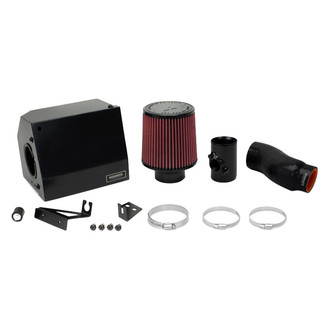 Mishimoto® - Performance Aluminum Wrinkle Black Cold Air Intake System with Red Filter
