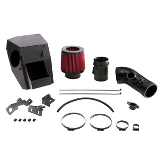 Mishimoto® - Performance Aluminum Black Cold Air Intake System with Red Filter