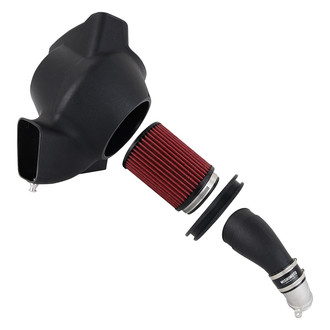 Mishimoto® - Performance Aluminum Black Cold Air Intake System with Red Filter