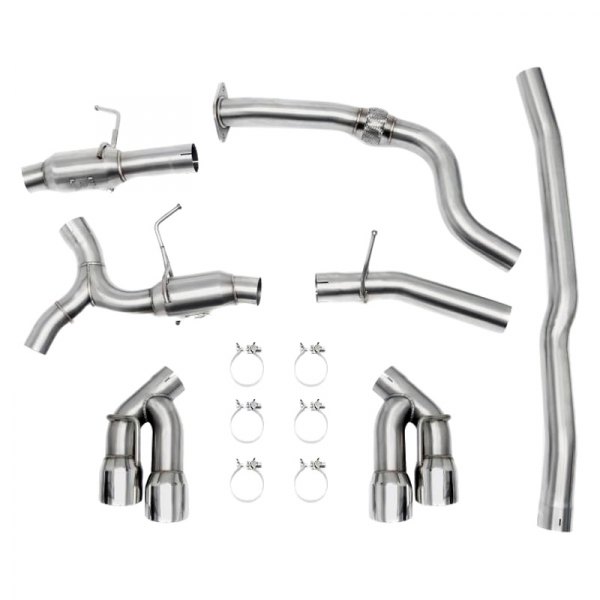 Mishimoto® MMEXHCAM416QTPP 304 SS CatBack Exhaust System with Quad
