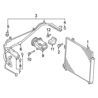Mitsubishi OE - Air Conditioner & Heater - Condenser, Compressor & Lines