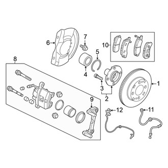 Mitsubishi OE - Front Suspension - Brake Components (DE / ES)