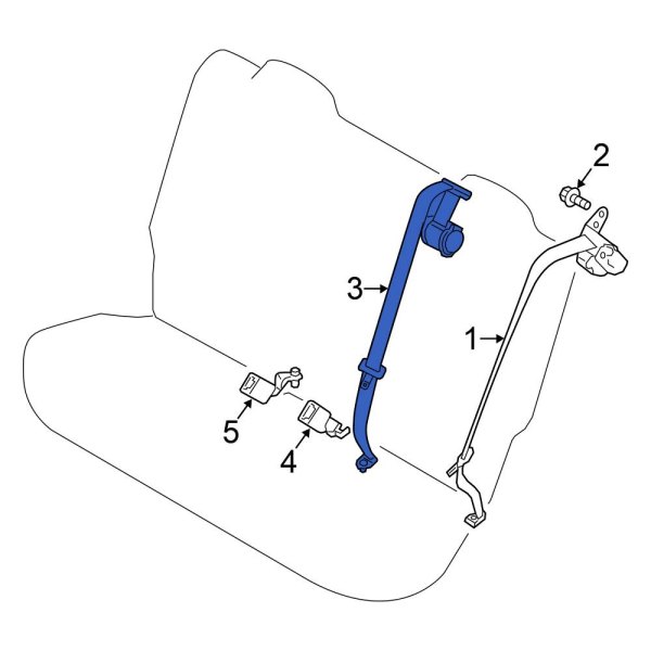 Seat Belt Lap and Shoulder Belt