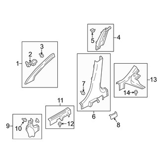 Mitsubishi OE - Pillars, Rocker & Floor - Interior Trim